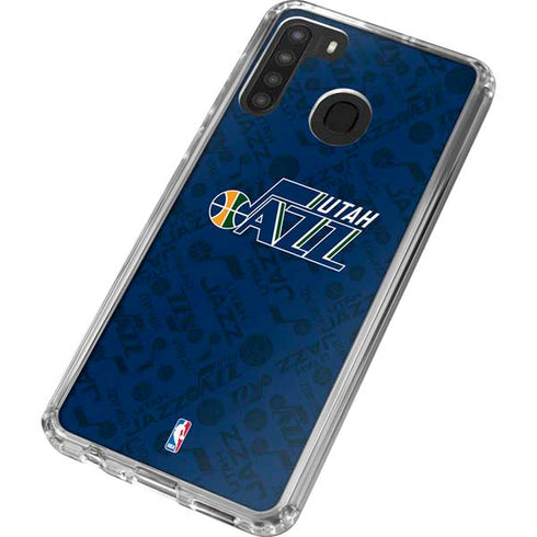 NBA Utah Jazz Blast Galaxy A21 Clear Case