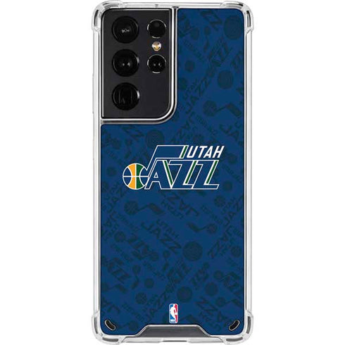 NBA Utah Jazz Blast Galaxy S21 Ultra 5G Clear Case
