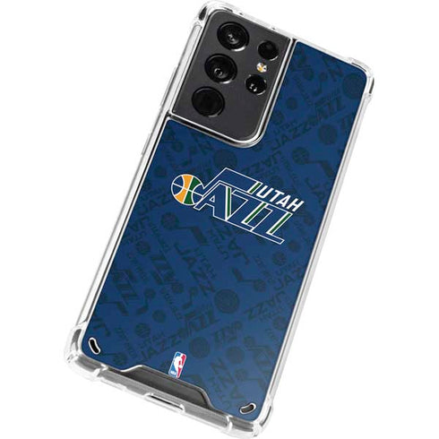 NBA Utah Jazz Blast Galaxy S21 Ultra 5G Clear Case