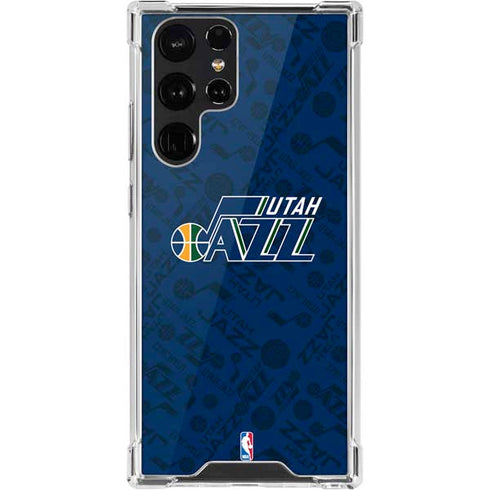 NBA Utah Jazz Blast Galaxy S22 Ultra Clear Case