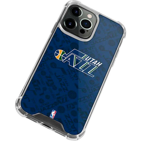 NBA Utah Jazz Blast iPhone 14 Pro Clear Case