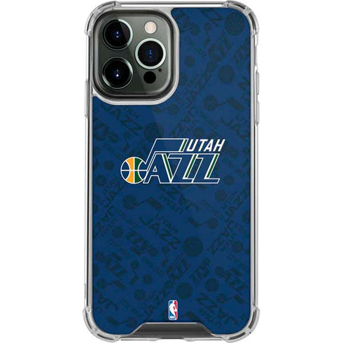 NBA Utah Jazz Blast iPhone 14 Pro Max Clear Case