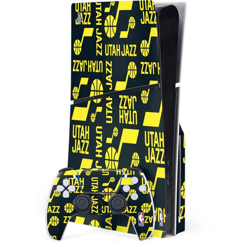 NBA Utah Jazz Blast PS5 Slim Disk Bundle Skin