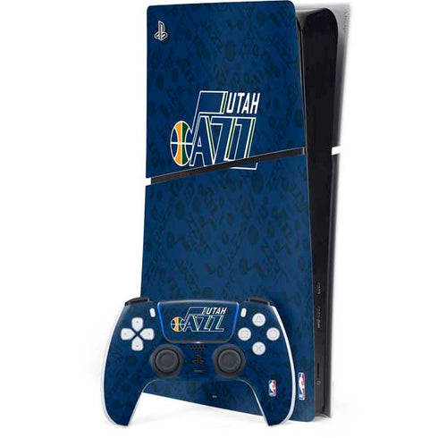 NBA Utah Jazz Blast PS5 Slim Digital Edition Bundle Skin