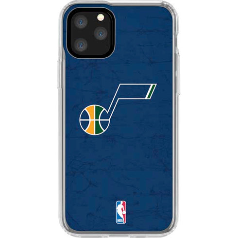NBA Utah Jazz Yellow Texture iPhone 11 Pro Clear Case