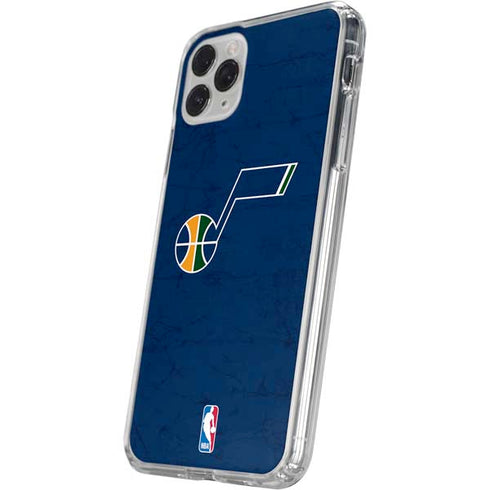 NBA Utah Jazz Yellow Texture iPhone 11 Pro Clear Case
