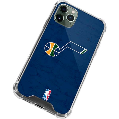 NBA Utah Jazz Yellow Texture iPhone 11 Pro Max Clear Case