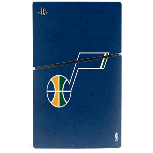 NBA Utah Jazz Yellow Texture PS5 Slim Disk Console Skin