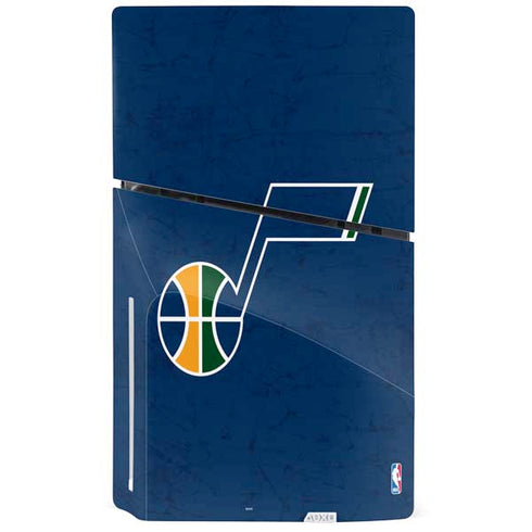 NBA Utah Jazz Yellow Texture PS5 Slim Disk Console Skin