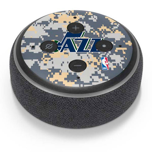 NBA Utah Jazz Grey Digi Camo Amazon Echo Dot Skin