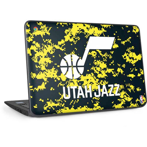 NBA Utah Jazz Grey Digi Camo HP Chromebook Skin