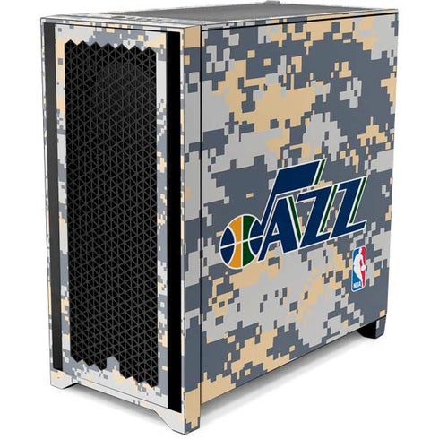 NBA Utah Jazz Grey Digi Camo Corsair 4000D Tempered Glass Mid-Tower ATX Case Skin