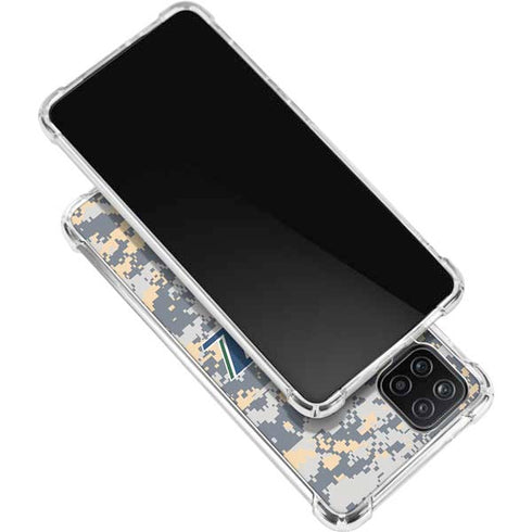 NBA Utah Jazz Grey Digi Camo Galaxy A12 Clear Case