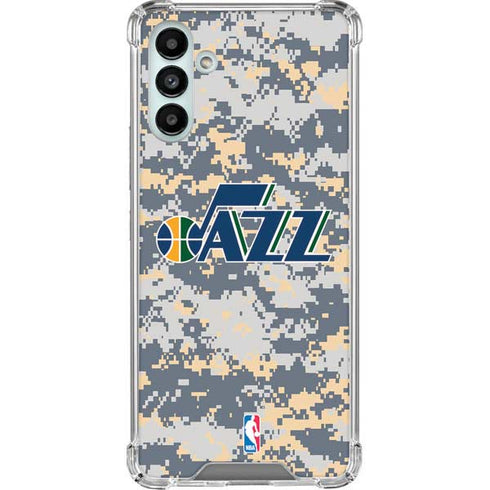 NBA Utah Jazz Grey Digi Camo Galaxy A13 5G Clear Case