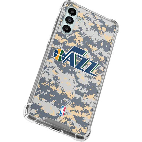 NBA Utah Jazz Grey Digi Camo Galaxy A13 5G Clear Case