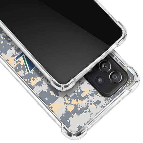 NBA Utah Jazz Grey Digi Camo Galaxy A52 5G Clear Case