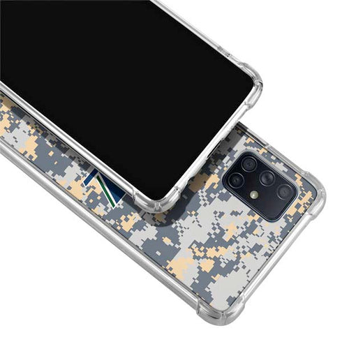 NBA Utah Jazz Grey Digi Camo Galaxy A71 5G Clear Case