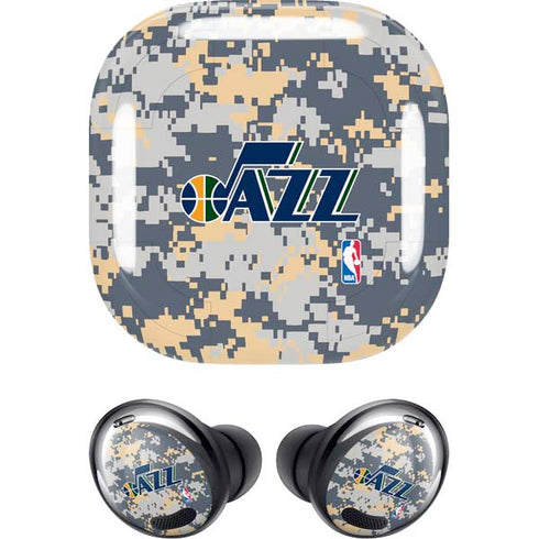 NBA Utah Jazz Grey Digi Camo Galaxy Buds Pro Skin