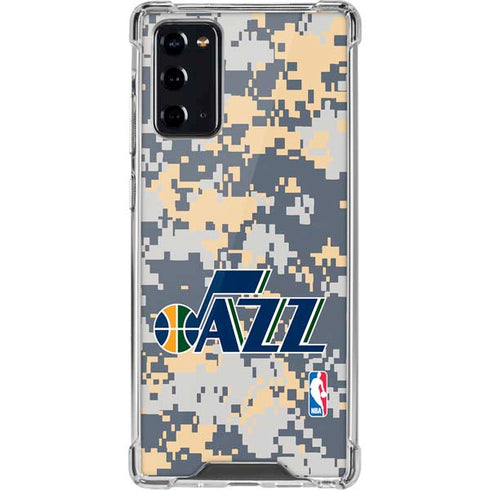 NBA Utah Jazz Grey Digi Camo Galaxy Note20 5G Clear Case