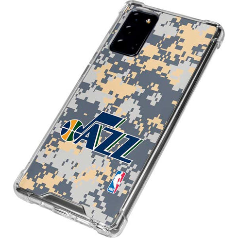 NBA Utah Jazz Grey Digi Camo Galaxy Note20 5G Clear Case