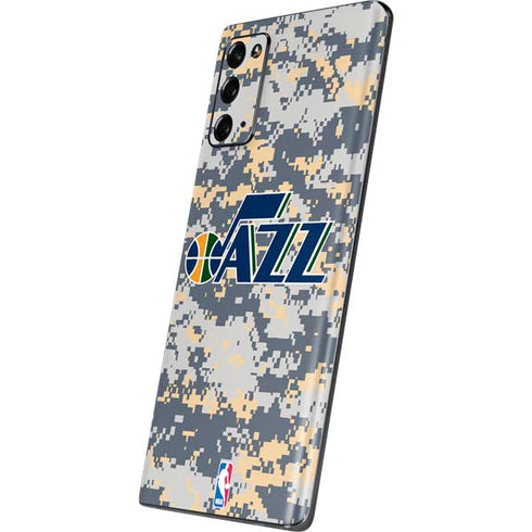 NBA Utah Jazz Grey Digi Camo Galaxy Note20 5G Skin