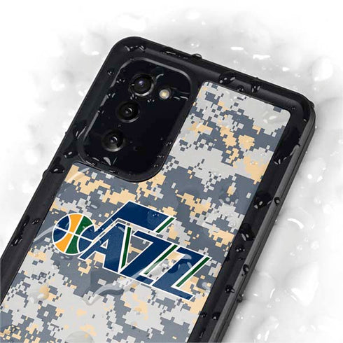 NBA Utah Jazz Grey Digi Camo Galaxy Note20 5G Waterproof Case