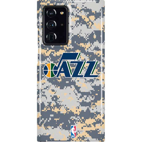 NBA Utah Jazz Grey Digi Camo Galaxy Note20 Ultra 5G Lite Case