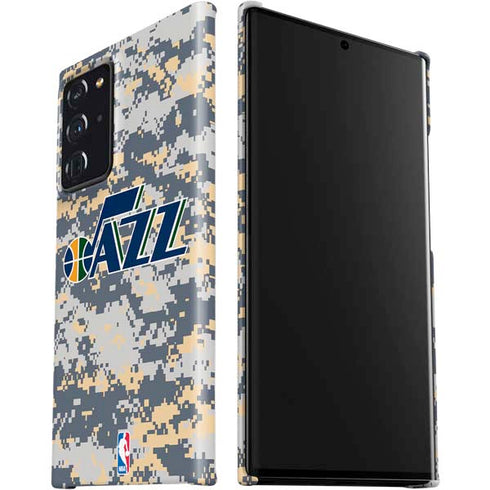 NBA Utah Jazz Grey Digi Camo Galaxy Note20 Ultra 5G Lite Case