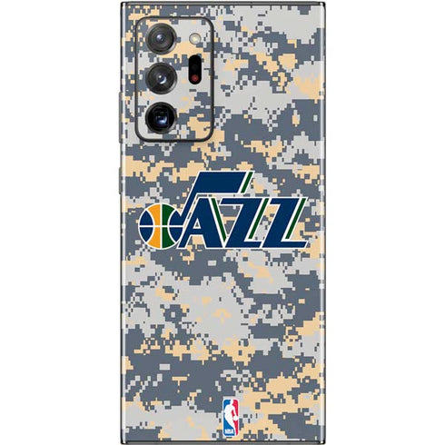 NBA Utah Jazz Grey Digi Camo Galaxy Note20 Ultra 5G Skin