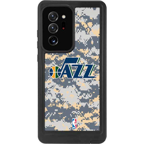 NBA Utah Jazz Grey Digi Camo Galaxy Note20 Ultra 5G Waterproof Case