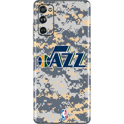 NBA Utah Jazz Grey Digi Camo Galaxy S20 Fan Edition Skin