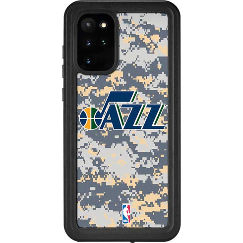 NBA Utah Jazz Grey Digi Camo Galaxy S20 Plus Waterproof Case