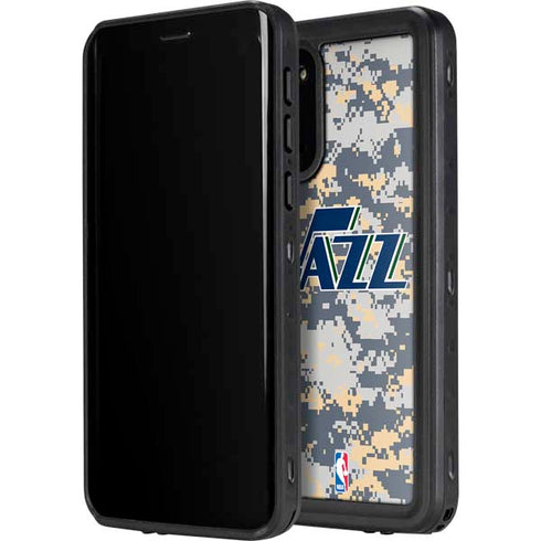NBA Utah Jazz Grey Digi Camo Galaxy S20 Plus Waterproof Case