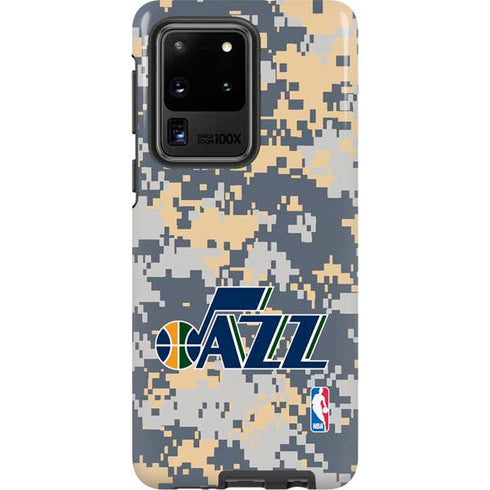 NBA Utah Jazz Grey Digi Camo Galaxy S20 Ultra 5G Pro Case