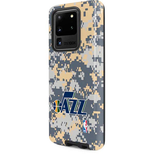 NBA Utah Jazz Grey Digi Camo Galaxy S20 Ultra 5G Pro Case