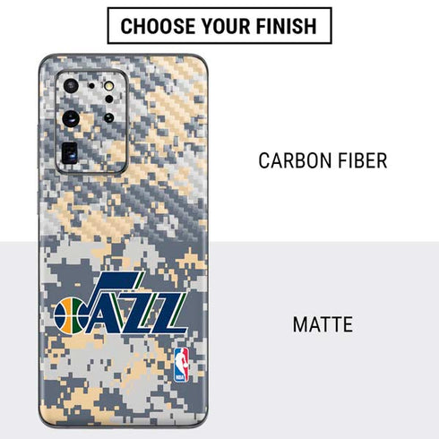NBA Utah Jazz Grey Digi Camo Galaxy S20 Ultra 5G Skin