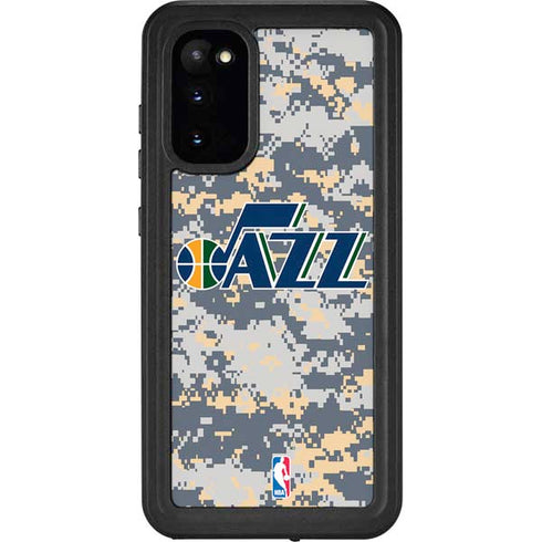 NBA Utah Jazz Grey Digi Camo Galaxy S20 Waterproof Case
