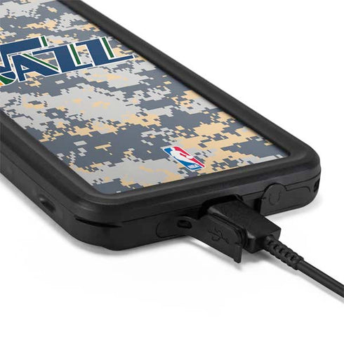 NBA Utah Jazz Grey Digi Camo Galaxy S20 Waterproof Case
