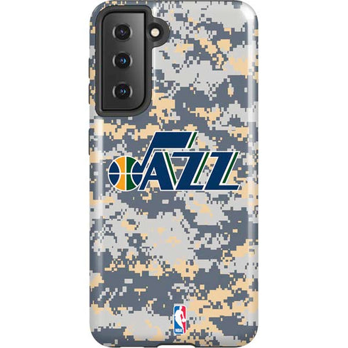 NBA Utah Jazz Grey Digi Camo Galaxy S21 5G Pro Case