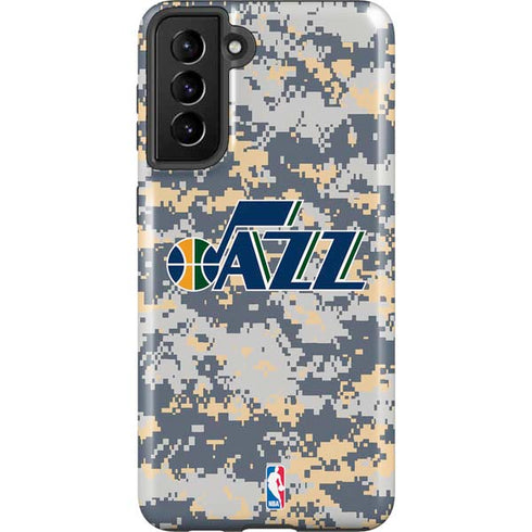 NBA Utah Jazz Grey Digi Camo Galaxy S21 FE Pro Case