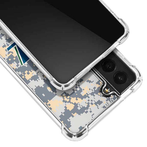 NBA Utah Jazz Grey Digi Camo Galaxy S21 Plus 5G Clear Case