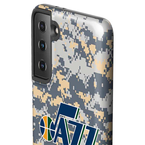 NBA Utah Jazz Grey Digi Camo Galaxy S21 Plus 5G Pro Case