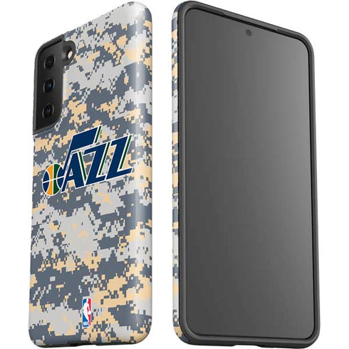 NBA Utah Jazz Grey Digi Camo Galaxy S21 Plus 5G Pro Case