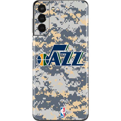 NBA Utah Jazz Grey Digi Camo Galaxy S21 Plus 5G Skin