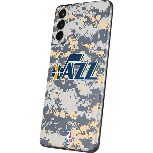 NBA Utah Jazz Grey Digi Camo Galaxy S21 Plus 5G Skin