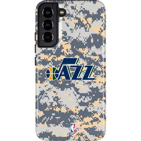 NBA Utah Jazz Grey Digi Camo Galaxy S22 Plus Pro Case