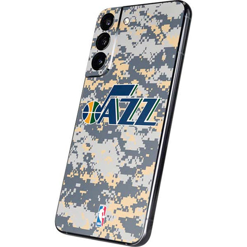 NBA Utah Jazz Grey Digi Camo Galaxy S22 Plus Skin
