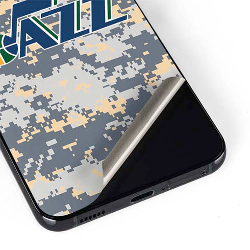 NBA Utah Jazz Grey Digi Camo Galaxy S22 Plus Skin