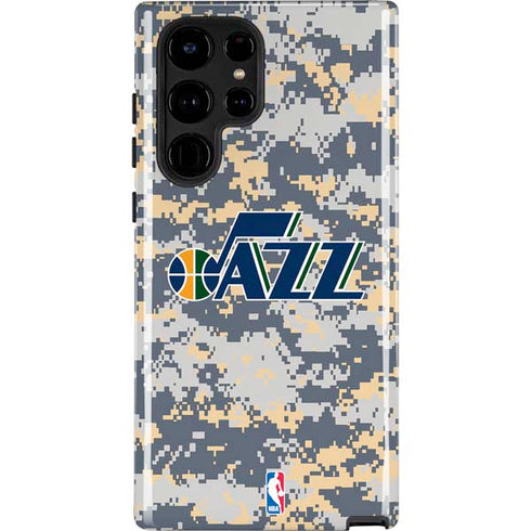 NBA Utah Jazz Grey Digi Camo Galaxy S22 Ultra Pro Case