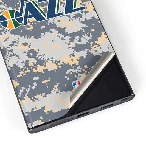 NBA Utah Jazz Grey Digi Camo Galaxy S22 Ultra Skin